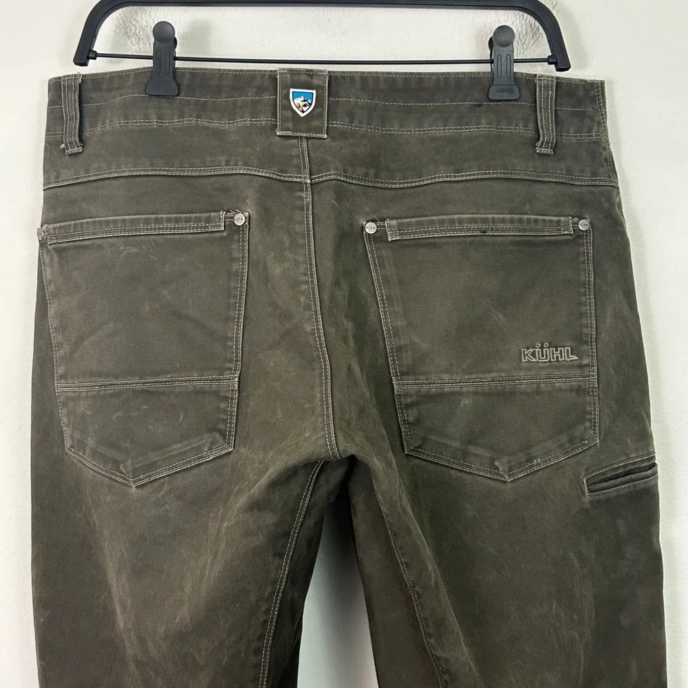 Kuhl Rydr Mens 34x34 Dark Brown Articulated Workwear Outdoor Hiking Pants